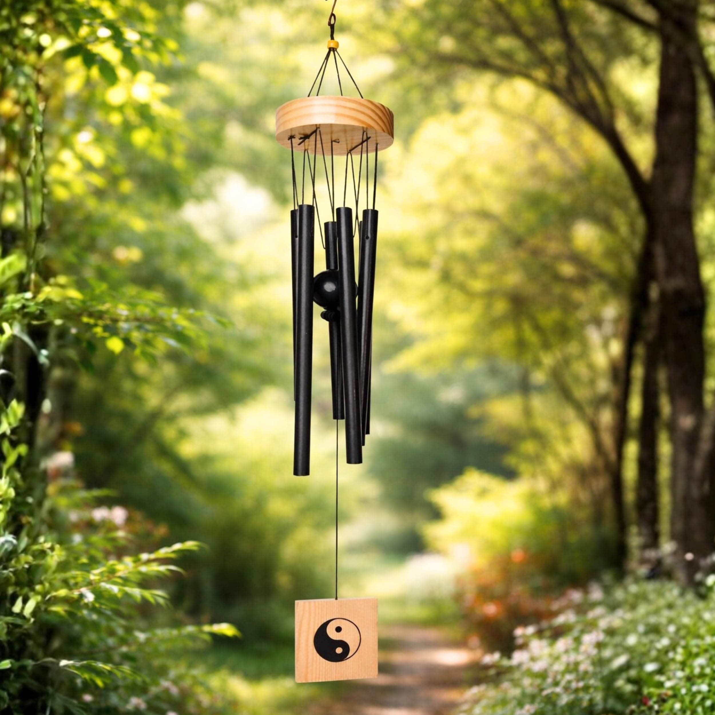 - Plus Value Wind Chimes for Balcony Home Decor Items 6 Pipes Hanging Bells Six Rods for Home Positive Energy Living Room, Garden Outdoors Office Melodious Metal Windchimes Sound (Black)