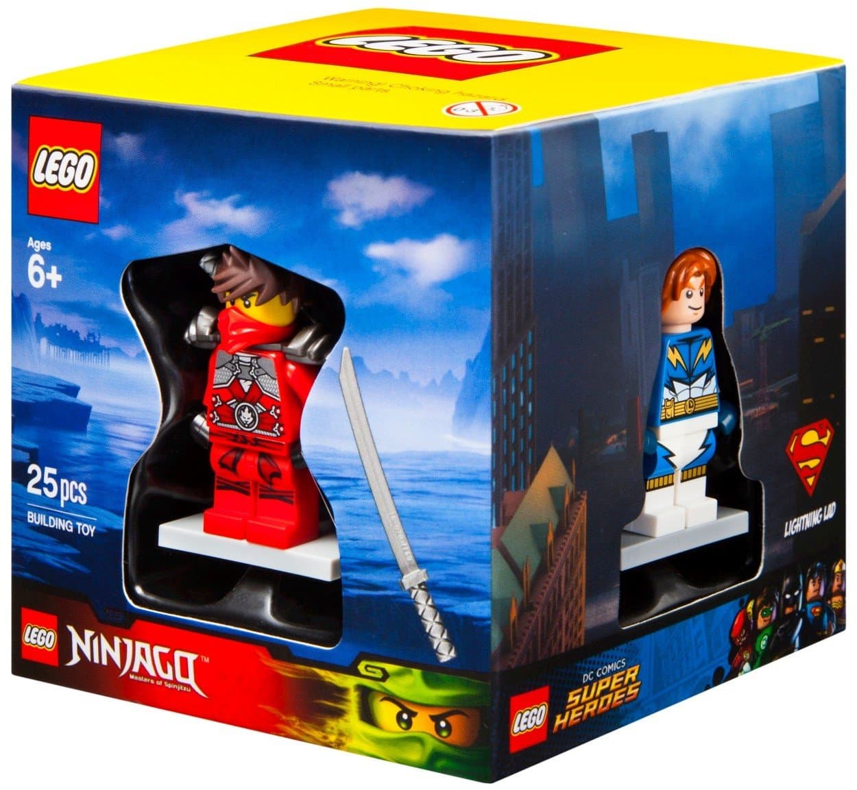 Lego Target Winter 2015 Minifigure Gift Set Promo Cube 5004077 - Lightning Lad + Sir Fangar + Kai Stone Armour + City Scuba Diver