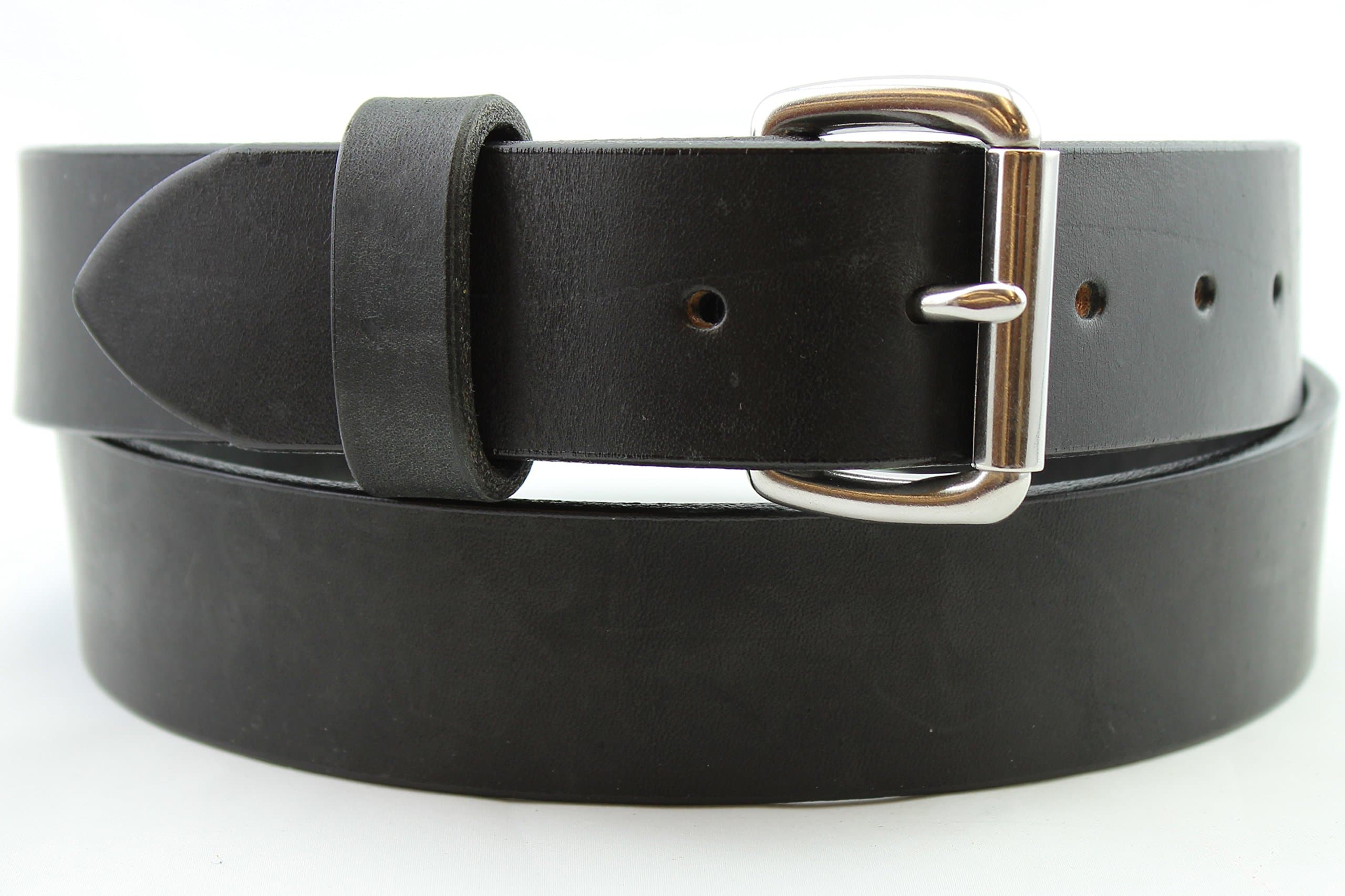 ​Full Grain Leather Gun Heavy Duty Belt for Men 1.25" Custom Hand Made USA (34, Black)