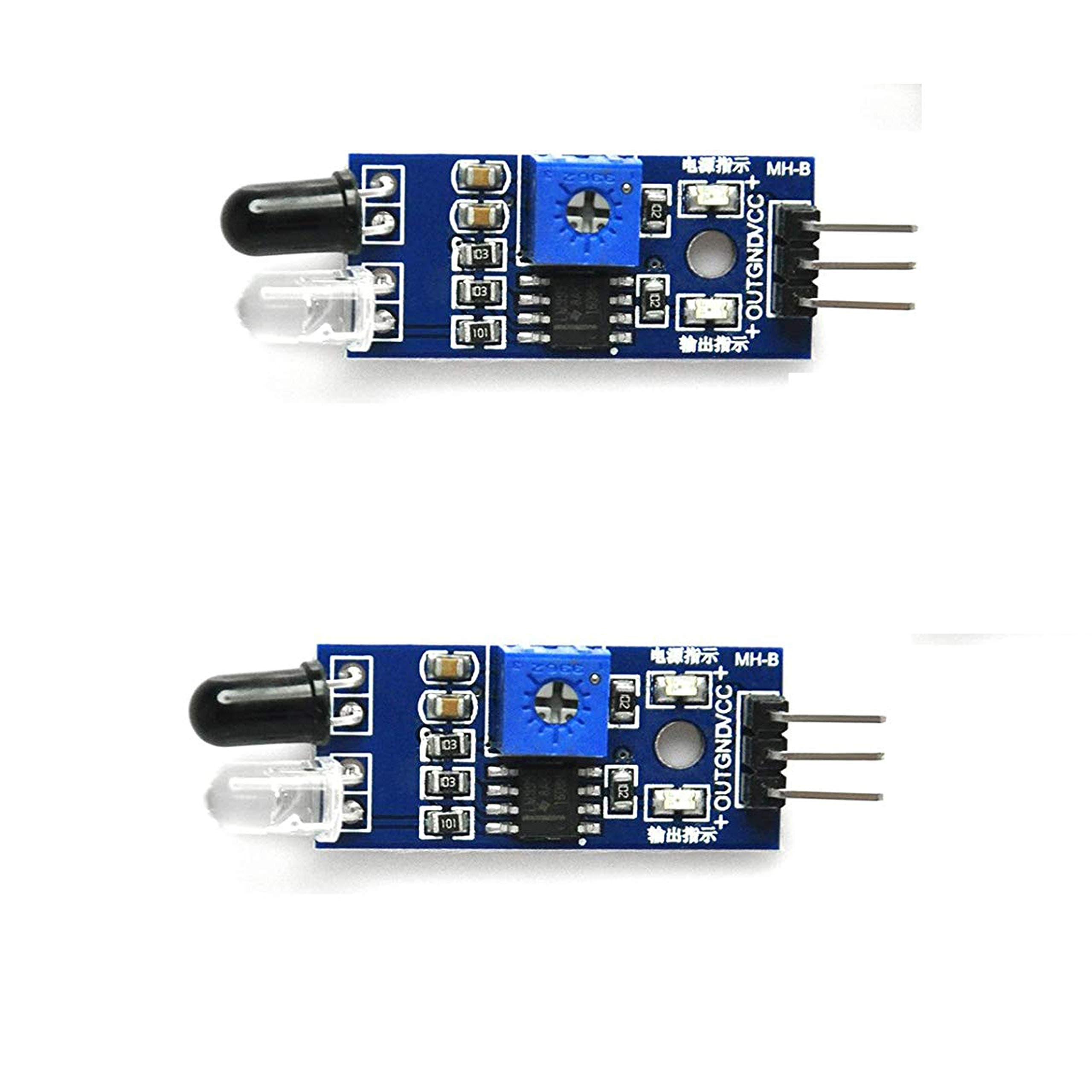 IR Infrared Sensor Module Reflective Photoelectric Light Intensity DIY Kit for Arduino UNO (Pack of 2pcs)