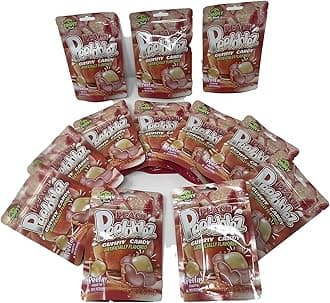 Peelable Peach Gummies Pack of 12 - Resealable 2.46 Oz Each, 3D Gummies, Peach Peeling Candy, Peelable Gummies Layered for Delicious Fruity Snack - Peelable Candy