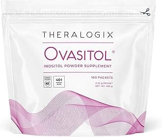 Theralogix Ovasitol Inositol Powder Packets - 90-Day Supply - Myo-Inositol & D-Chiro Inositol for Hormone Balance & Ovarian Function Support* - NSF Certified - 180 Packets