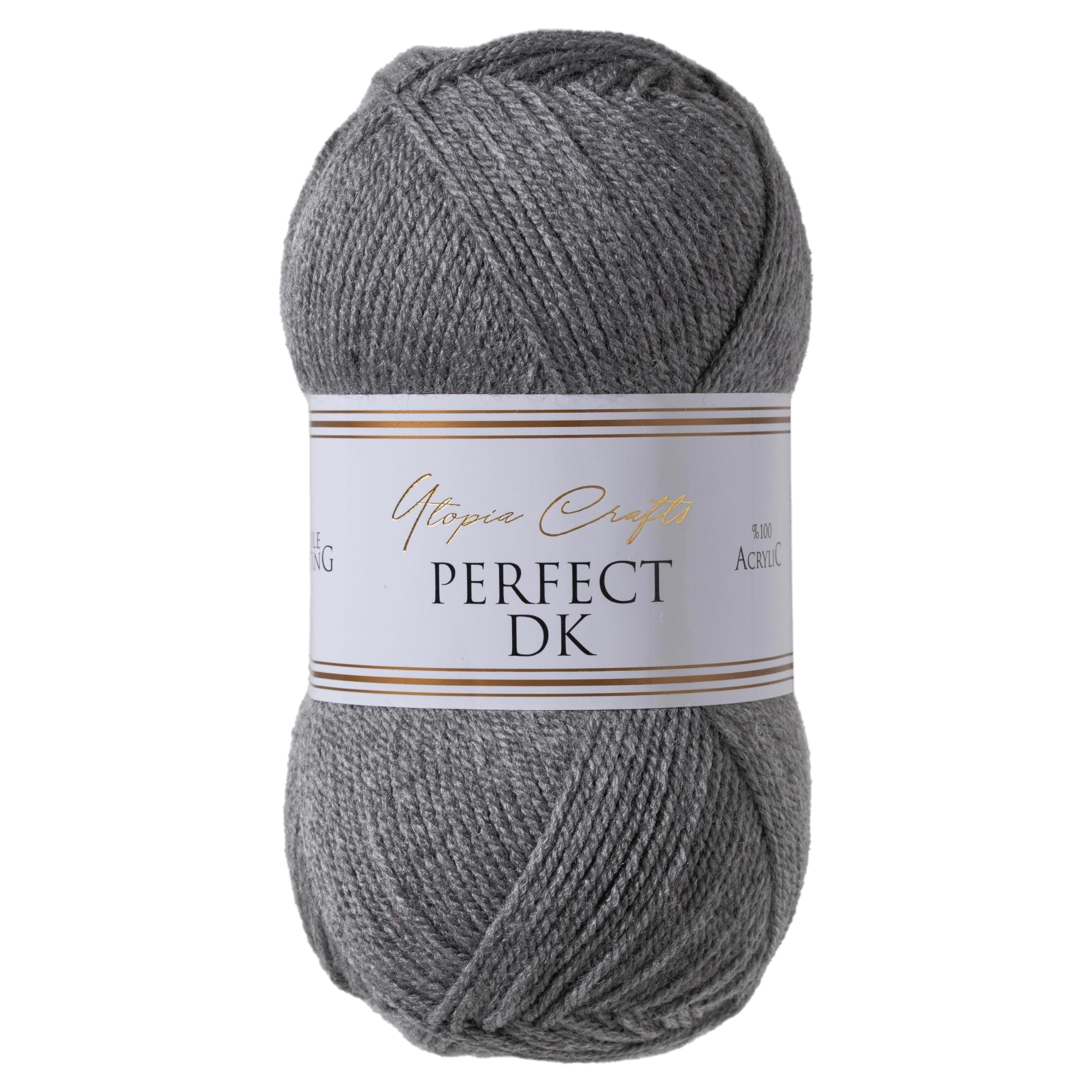 Utopia Crafts DK Double Knitting Yarn 100g (1, Grey Heather)
