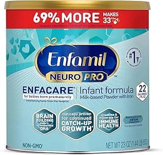 Enfamil NeuroPro EnfaCare High Calorie Premature Baby Formula, Milk-Based with Iron, Brain-Building DHA, Vitamins & Minerals for Immune Support, easy-to-digest proteins, Baby Milk, 23 Oz Can