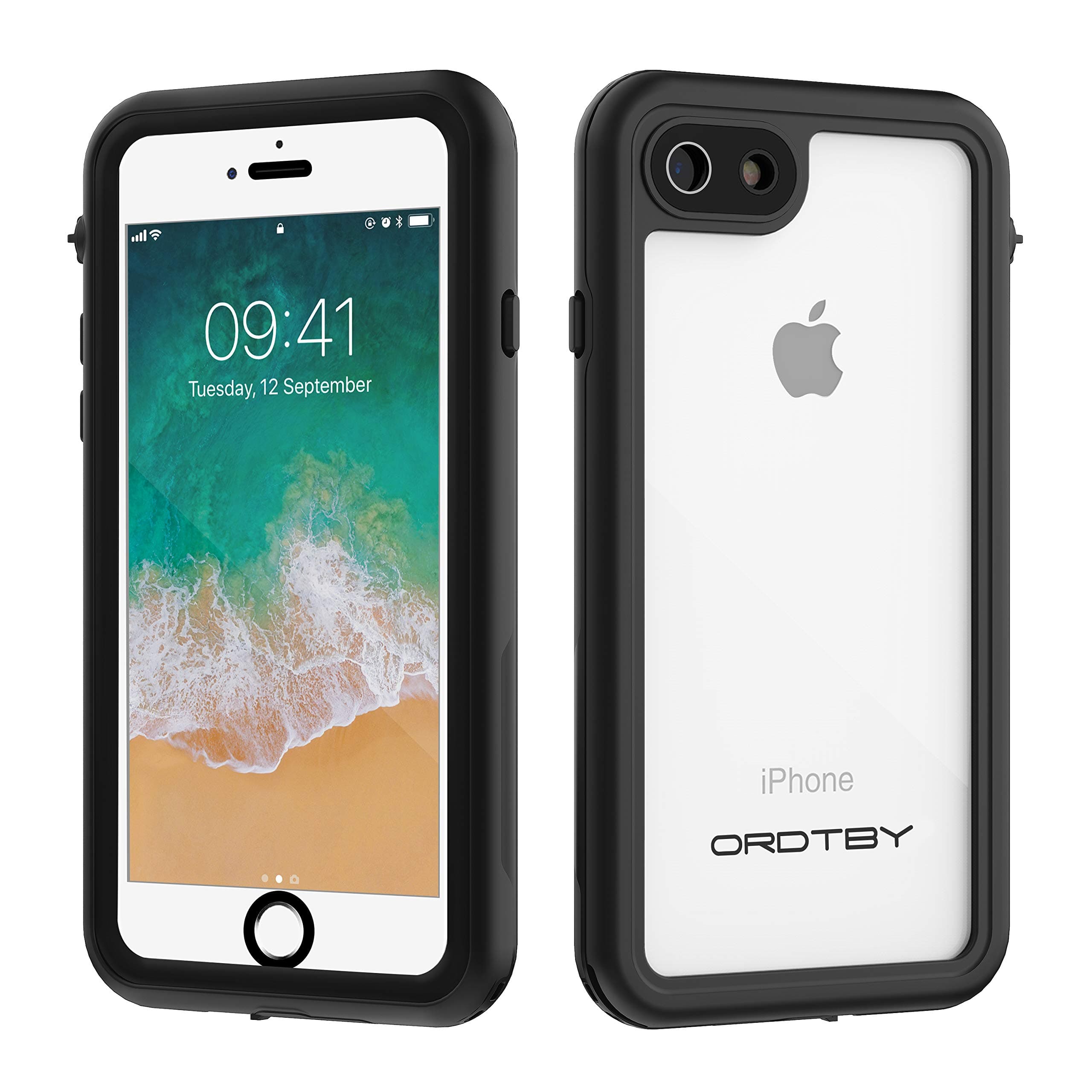 ORDTBY iPhone 7/8 Waterproof Case, Underwater Full Sealed Cover IP68 Certified for Waterproof Snowproof Shockproof and Dustproof Case for iPhone 7/8 (Clear)