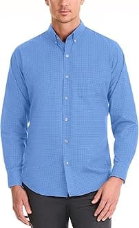 Van Heusen Mens Classic Fit Stain Shield Never Tuck Stretch Solid Button Down ShirtButton Down Shirt