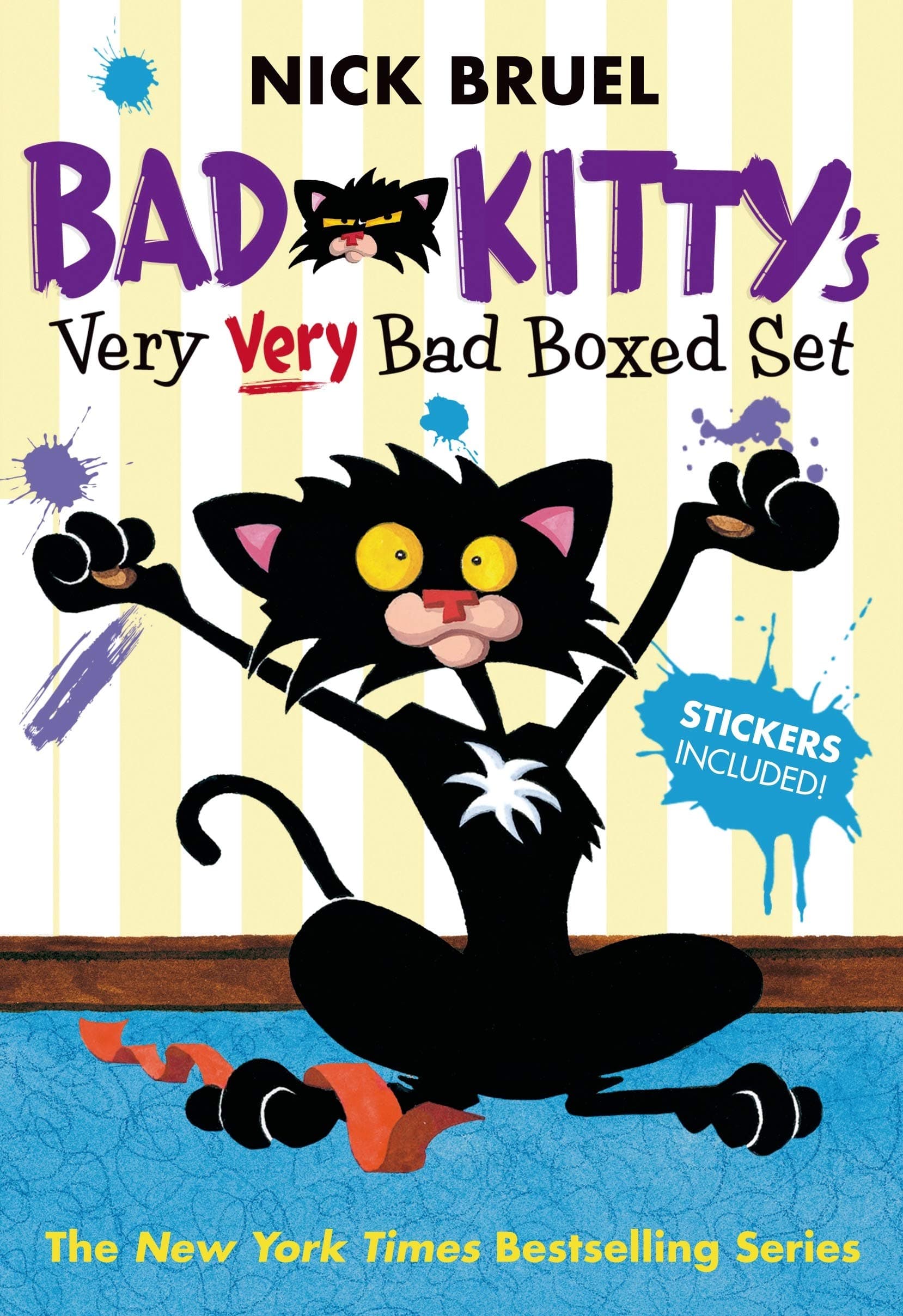 Bad Kitty's Very Very Bad Boxed Set (#2): Bad Kitty Meets the Baby, Bad Kitty for President, and Bad Kitty School Days Paperback – Sticker Book, October 7, 2014