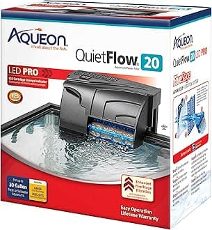 QuietFlow 20 LED PRO Aquarium Fish Tank Power Filter For Up To 30 Gallon Aquariums