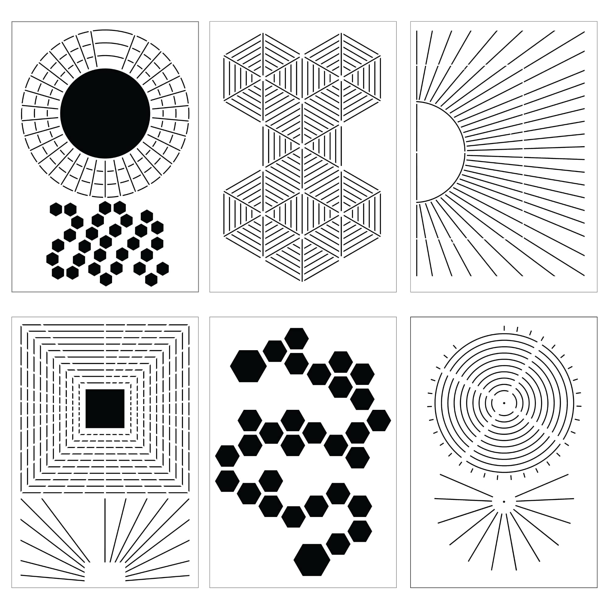 Habit Tracker Journal Stencils - x6 Habit Stencils for A5 Planners - Circle Trackers, Monthly Tracking, Gratitude - Journaling Supplies to Make a Habit Journal/Goal Planner