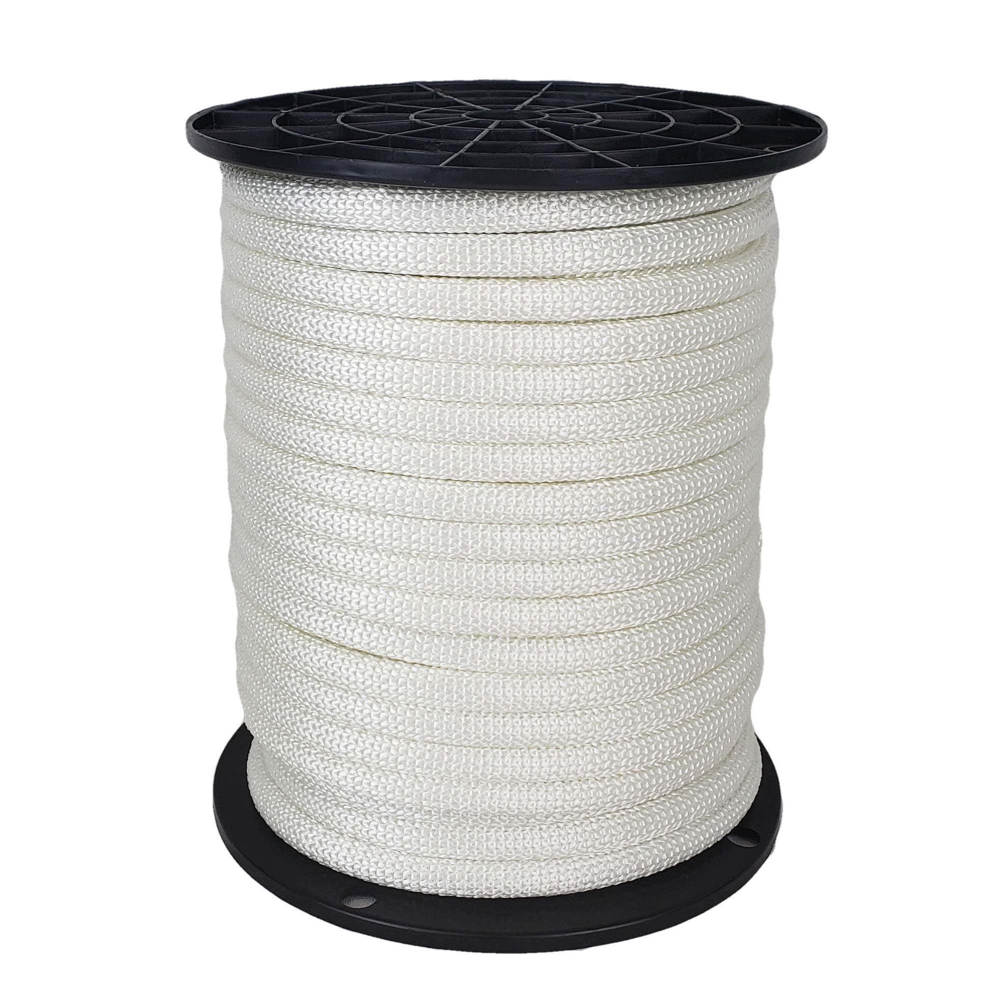 Quality Nylon Rope1/4 inch Wire Center Flagpole with Polyester Jacket - 100 Foot Spool | Industrial Grade - High UV and Abrasion Resistance - Tamper Resistant