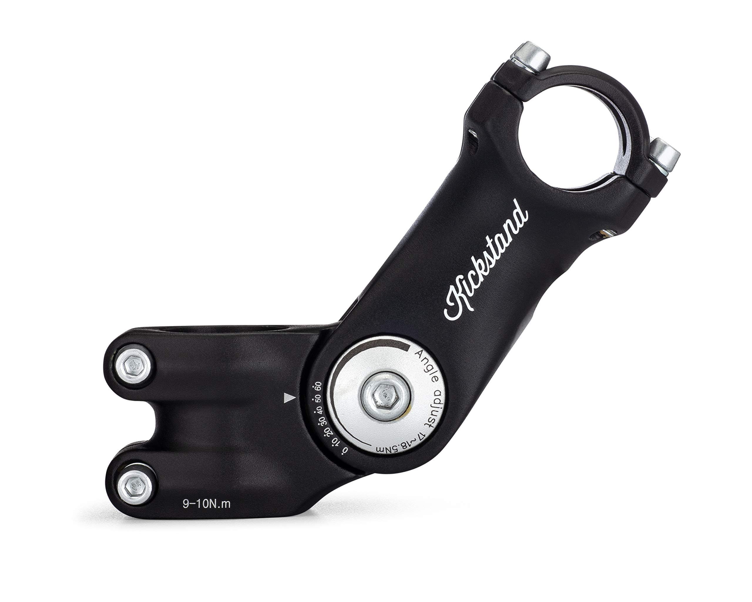 Kickstand Cycle Works Adjustable Bicycle Handlebar Stem – 0-60 Degree Adjustable Riser Stem for Mountain, Road, and Hybrid Bikes – 25.4 Clamp Diameter