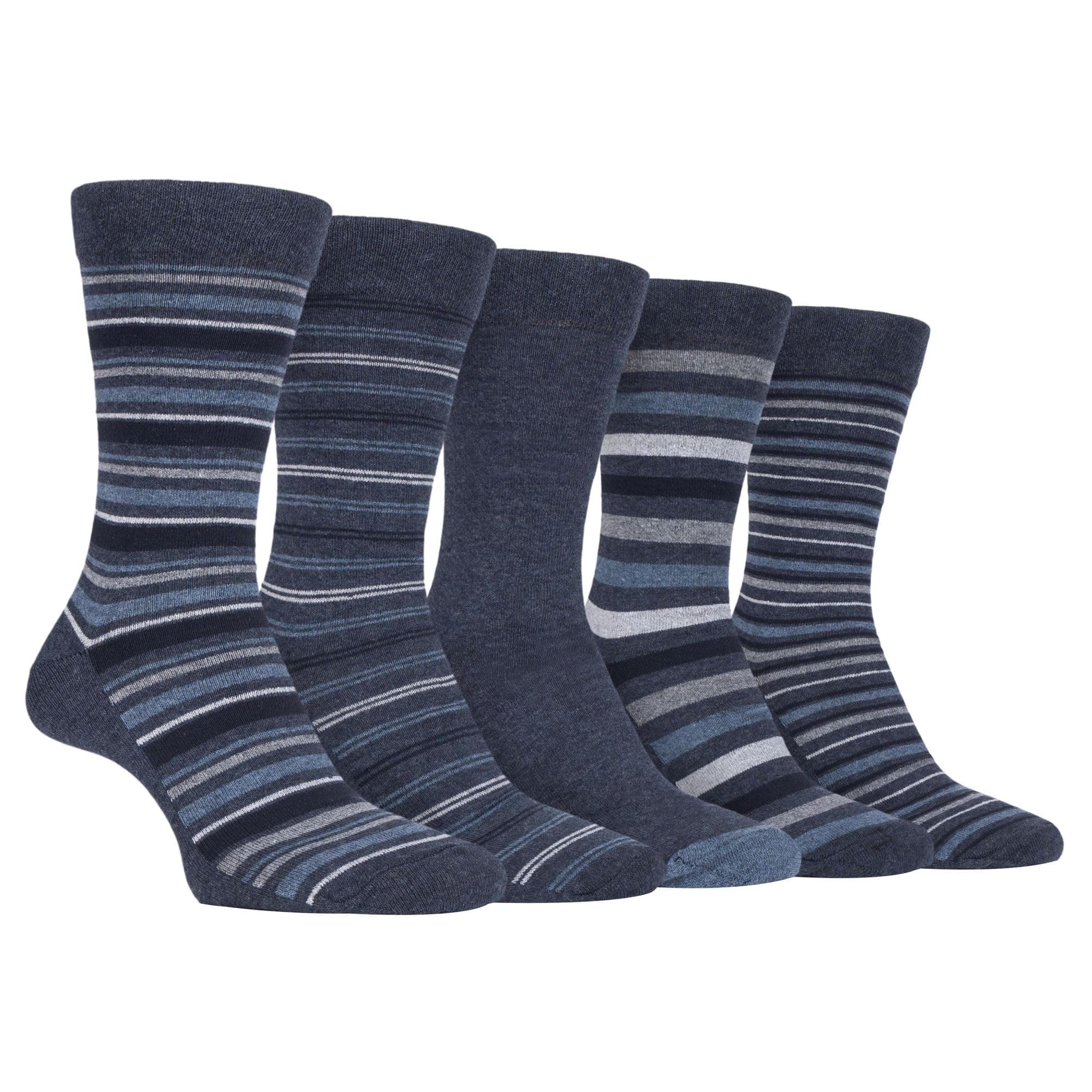 5 Pack Mens Suit Crew Cotton Dress Socks with Pattern (CS191DENTEL (Striped), 7-12 US)