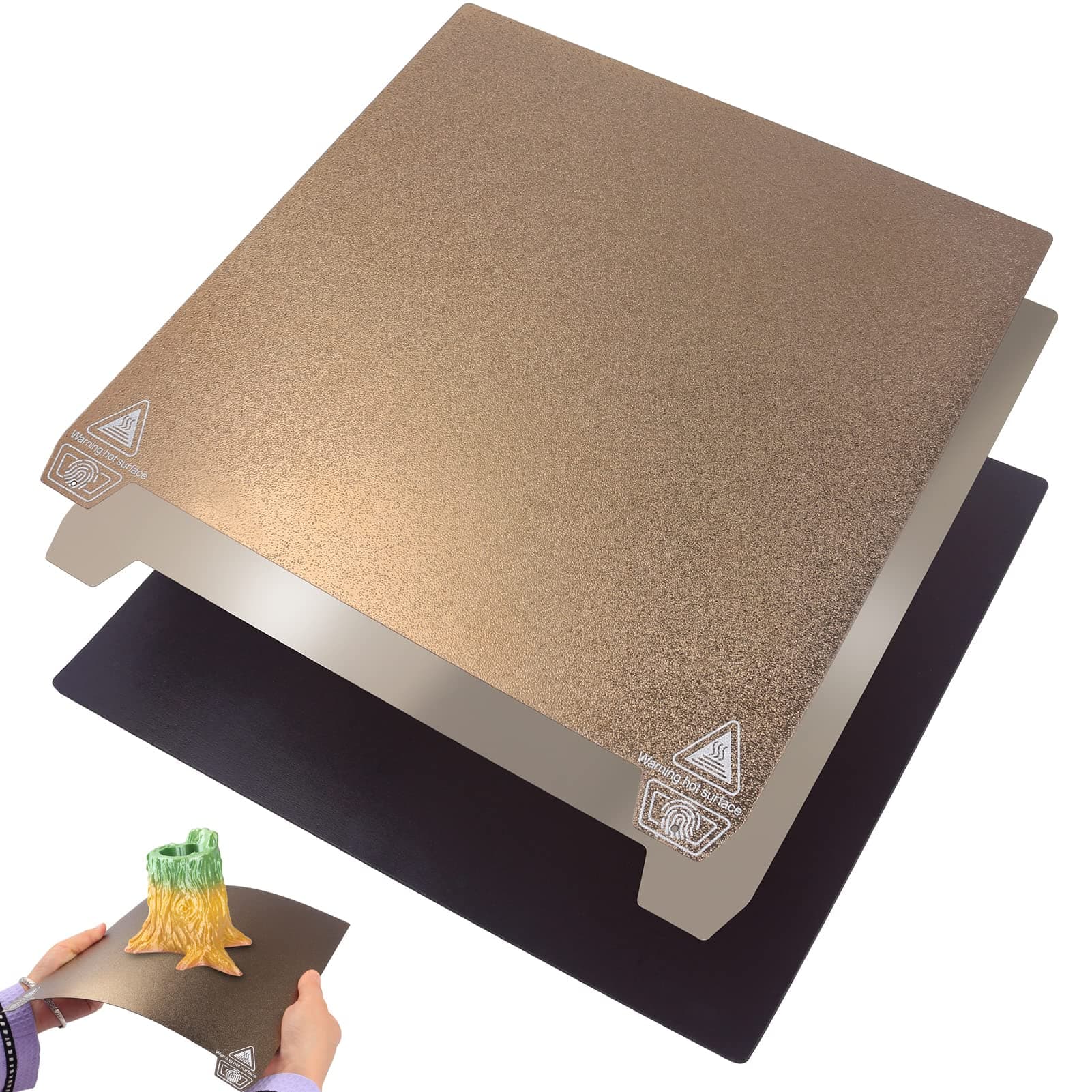 ENOMAKEREnder 3 S1 Pro PEI Spring Steel Magnetic Plate Textured Flex Build Surface for Ender 3/Pro/V2/S1/Neo, Ender 5/Pro, CR-20/Pro, 235x235mm