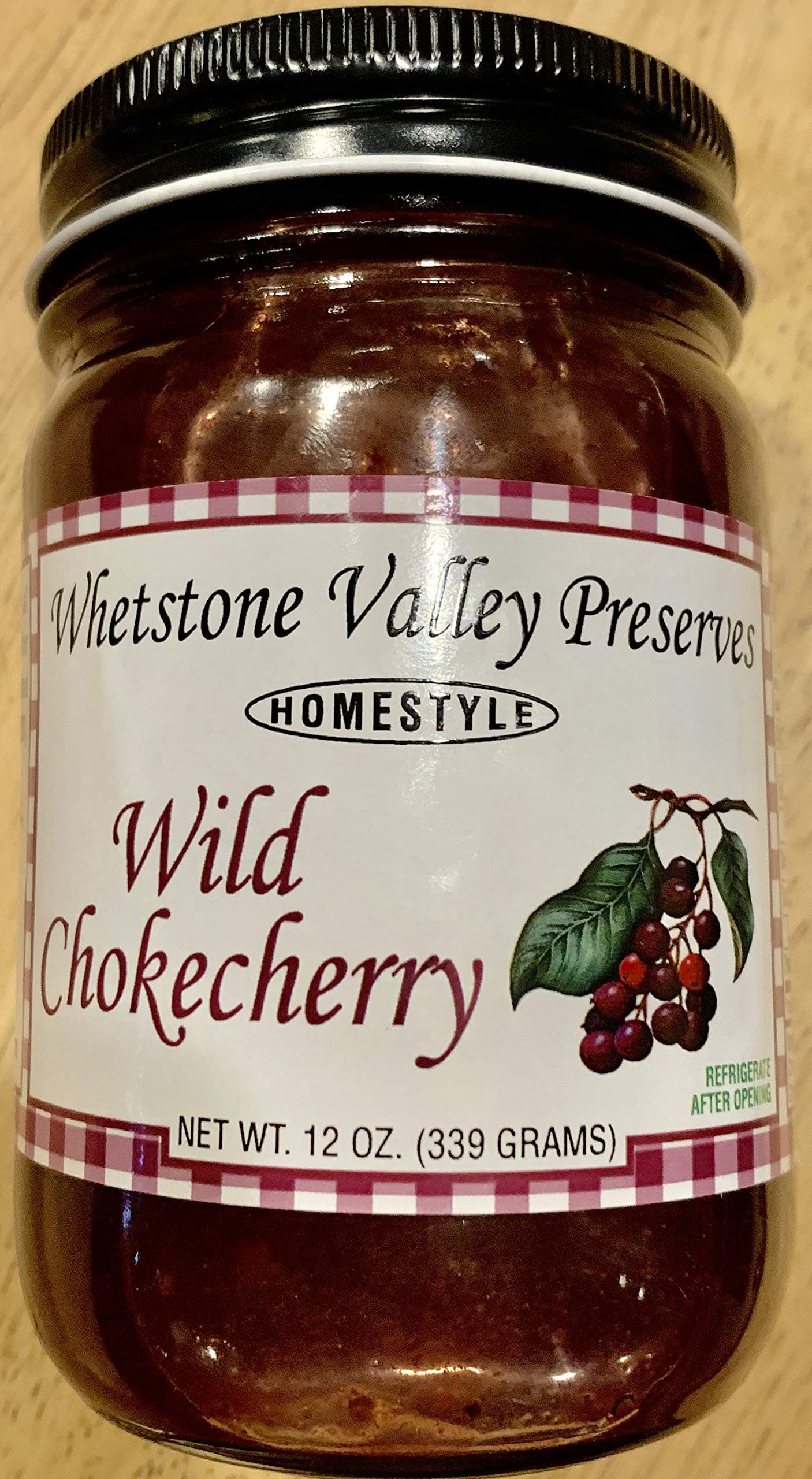 Homestyle Wild Chokecherry Jam (Hand Picked Fruit)