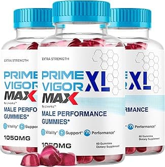 (3 Pack) Prime Vigor XL Max - PrimeVigor XL Max Gummies for Men - Maximum Strength, Prime Vigorxl for Men, Primevigormax Advanced Formula Gummys, Primevigorgummies Supplement, 180 Gummies for 3 Months
