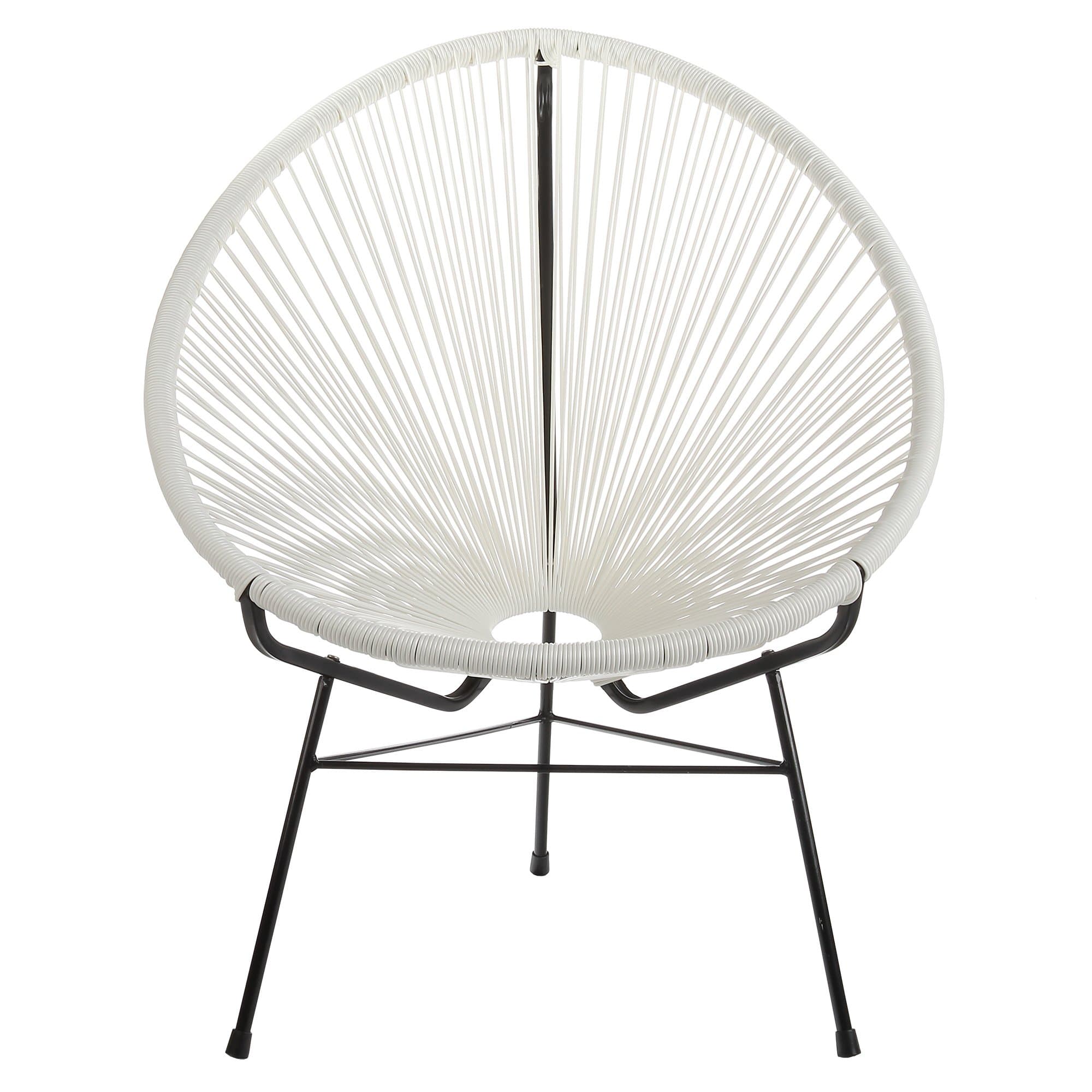 Acapulco Outdoor Lounge Chair - White Cord