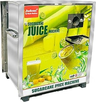 Budhrani® by Master Machines 304 Stainless Steel 4 Roller Fully Automatic Electronic Sugarcane Juice Machine, Sugarcane Making Machine with 1 HP Motor, Ganna Machine - 1 Year Warranty Mm -47