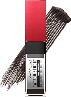 Tattoo Studio Brow Styling Gel, Waterproof Eyebrow Make Up, Brow Tint for Up to 36HR Wear, Black Brown, 1 Count