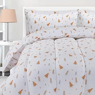 Utopia Bedding All Season Pinetree Comforter Set with 2 Pillow Cases - 3 Piece Soft Brushed Microfiber Kids Bedding Set for Boys/Girls – Machine Washable (Twin/Twin XL)