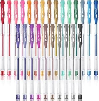 Mr. Pen- Metallic Gel Pens, 25 Unique Metallic Colors, Gel Pens for Adult Coloring Book