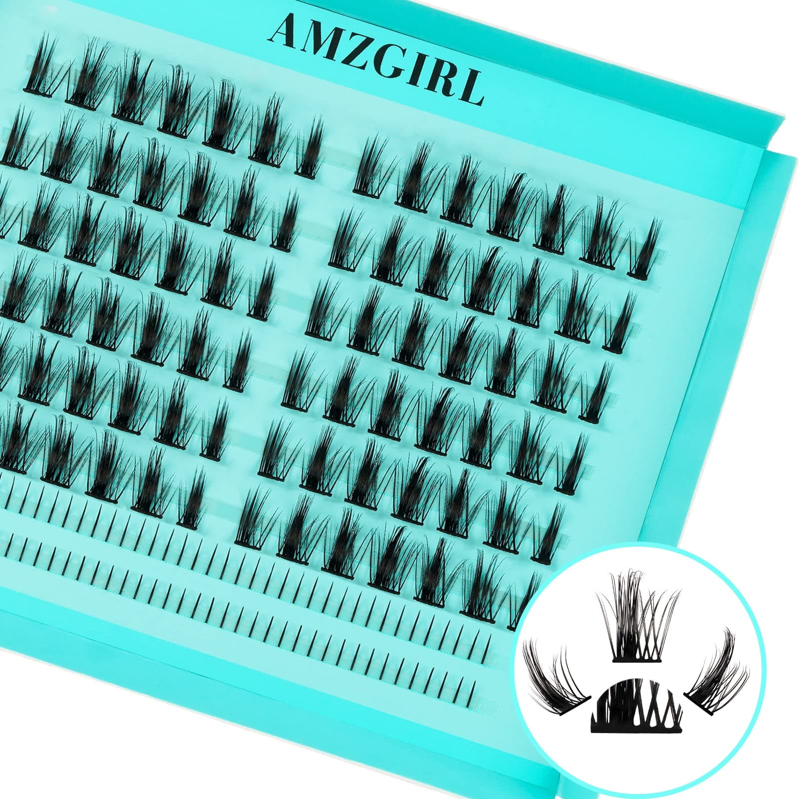 Lash Clusters Individual Lashes That Look Like Extensions 84pcs Natural Diy eyelash Extension At Home Wispy Cluster lashes Thin Band & Soft, Mixed Tray (Manga-C)