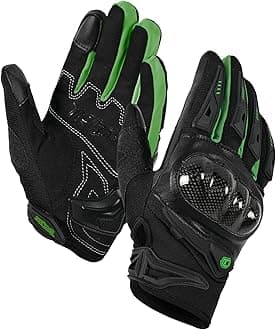 IRON JIA'S Motorcycle Gloves for Men and Women, Summer Touchscreen Riding Gloves with Carbon Fiber Protection for Road Racing, Dirt Bike, BMX, ATV XL