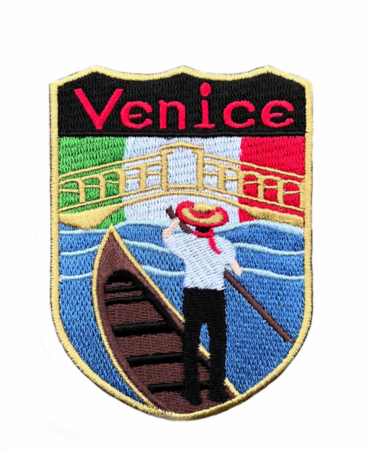 Venice Italy Patch (3.5 Inch) Fully Embroidered Iron / Sew on Badge Trek Europe Applique Travel Souvenir