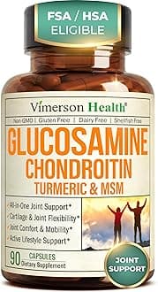 - Glucosamine Chondroitin MSM – Joint Support Supplement for Women and Men with Glucosamine Sulfate 1500 mg, Chondroitin and MSM – for Cartilage, Joint Health and Flexibility – 90 Capsules