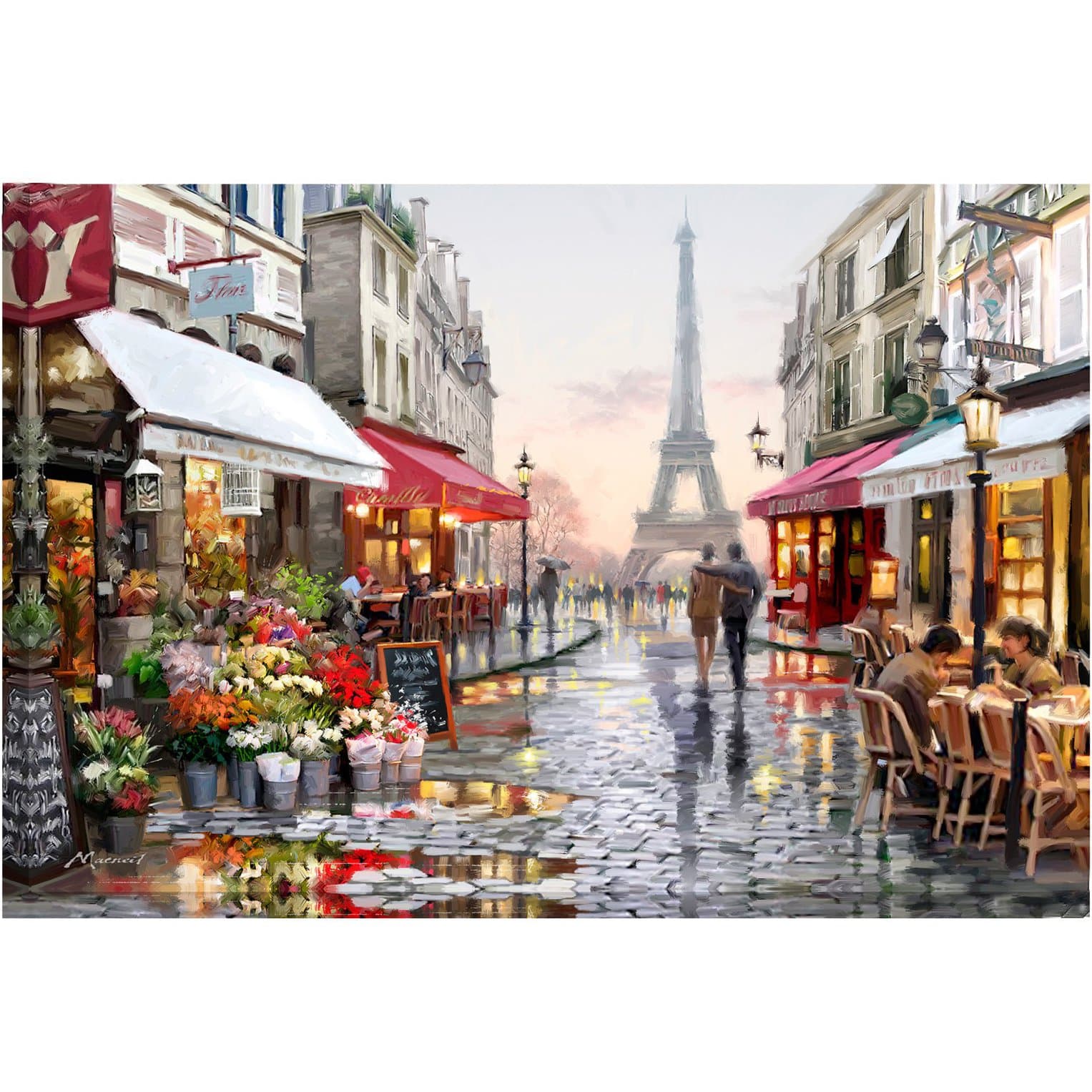 DIY Paint by Numbers Kit for Adults, Kids Beginner - Paris Street 16"x20"