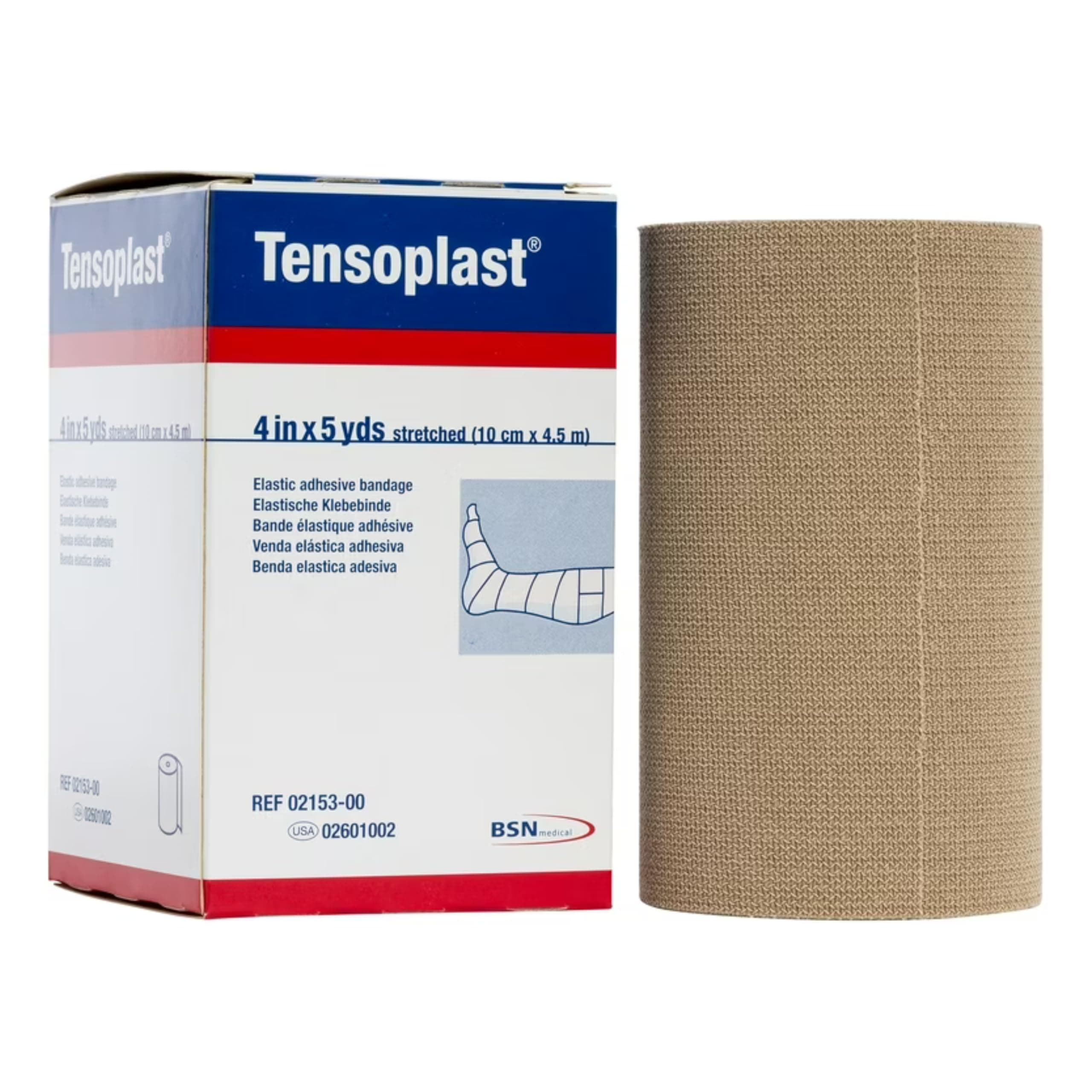 Tensoplast Elastic Adhesive Bandage 4" x 5 Yd Medium Compression 02601002