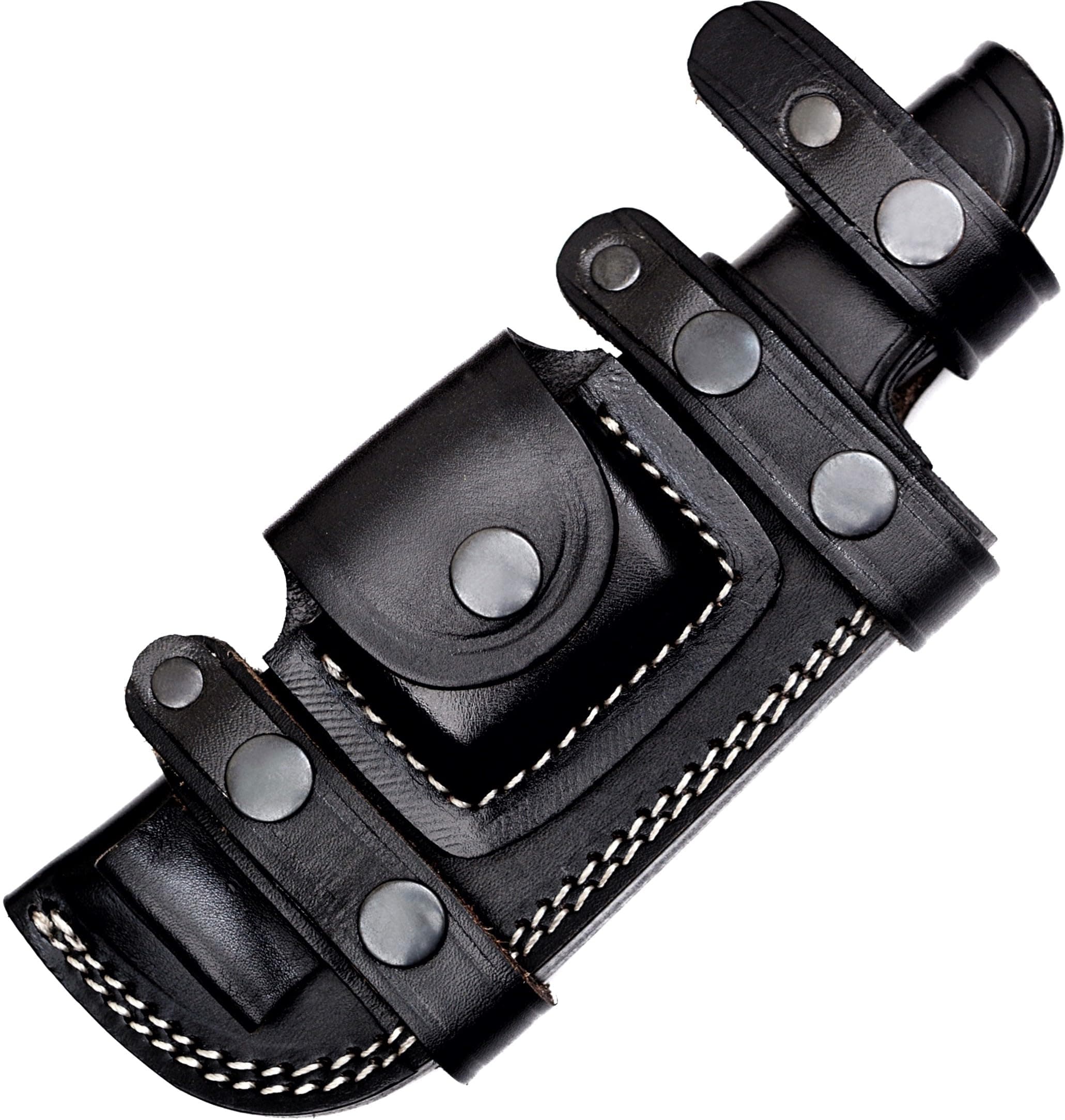 TOP Grain Leather Knife Sheaths for Fixed Blade Knives, Right Hand Leather Knife Sheath for Belt, Leather Knife Holster Belt Knife Holder, Horizontal Knife Sheath for Belt No:5