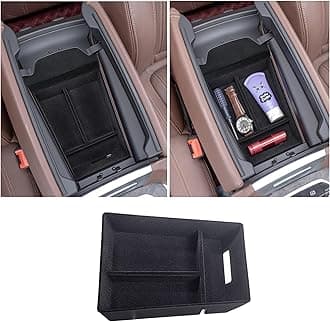 JKCOVER Flocking Material Center Console Organizer Tray Compatible with BMW X5 G05 X7 G07 (2019-2025) and X6 G06 (2020 2021 2022 2023 2024 2025) Accessories Flocked Interior Armrest Insert Storage Box