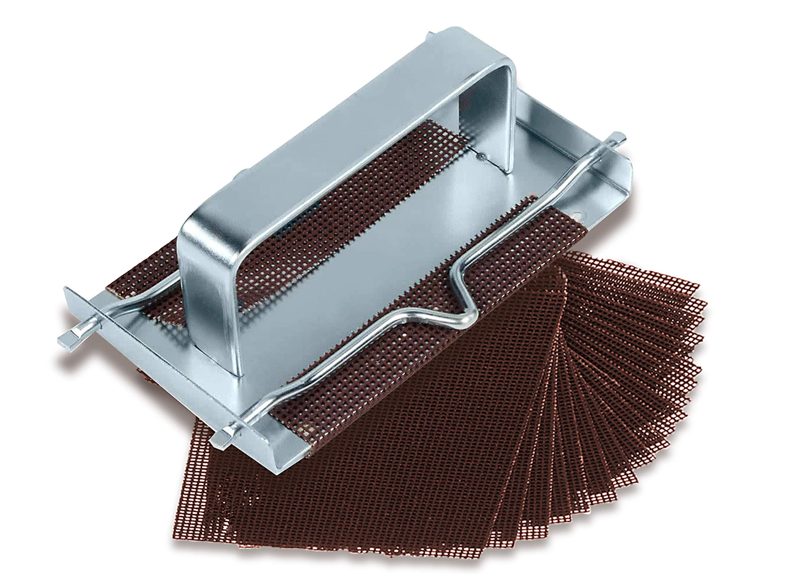 Grill Griddle Screen and Pad Holder - Flat Top Stove Cleaner Grill Screens - 20 Pack Non-Scratch Griddle Cleaning Scouring Pads