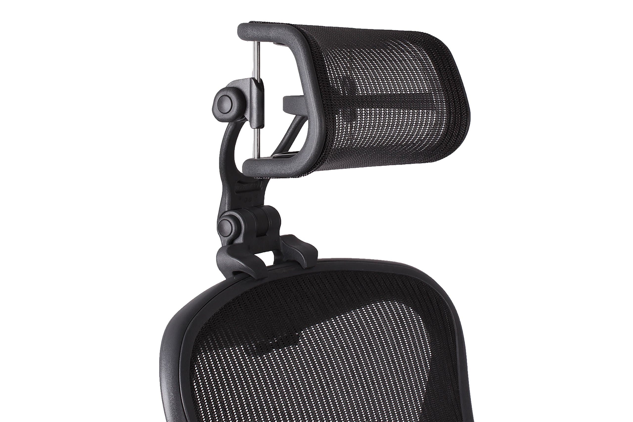 The Original Headrest for The Herman Miller Aeron Chair H4 Carbon | Colors and Mesh Match Classic Aeron Chair 2016 and Earlier Models