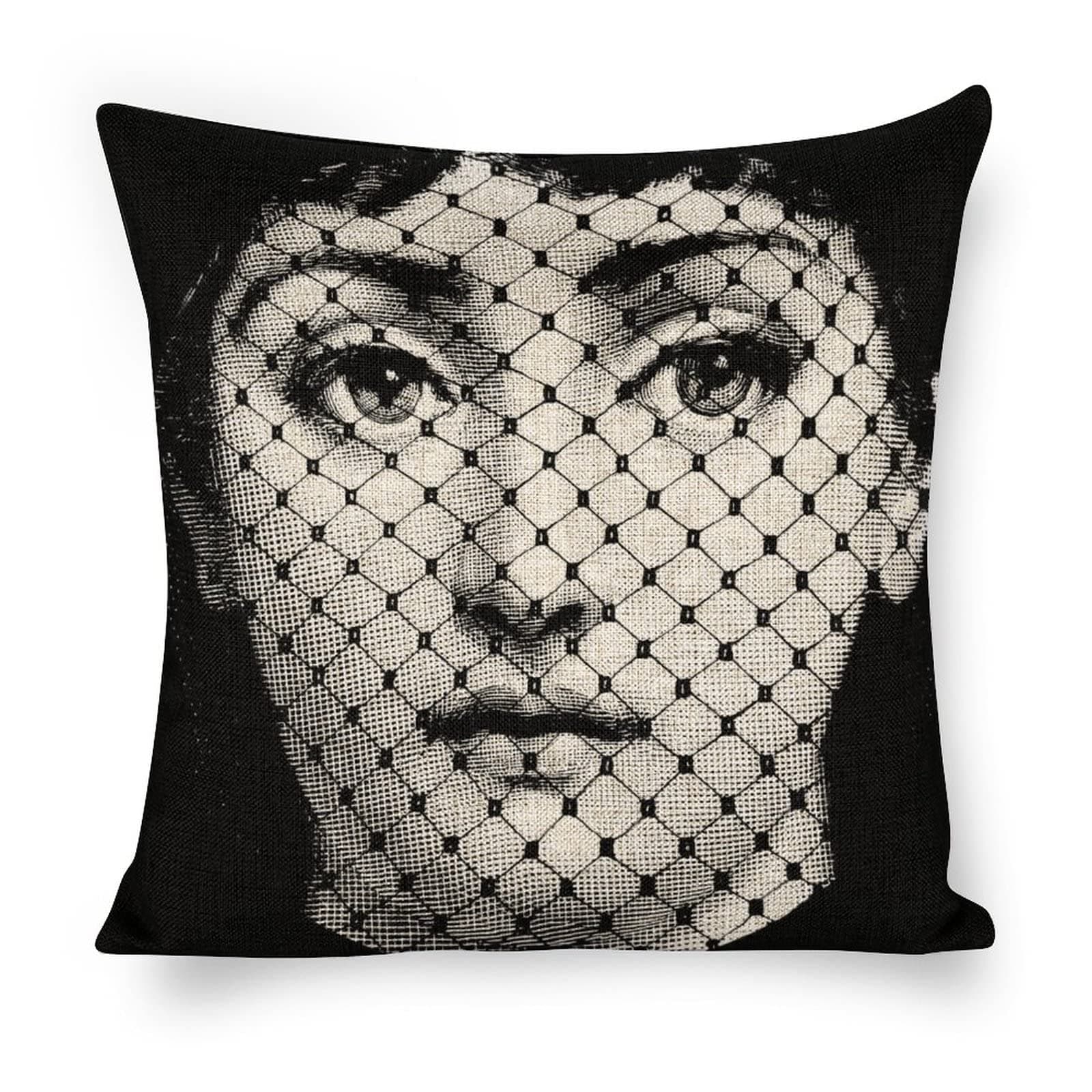 Lina Cavalieri Artificial Linen Throw Pillow Case, Decorative Cushion Cover Square Art Personalized Eye,Only Includes Pillowcase,18"x18"(45X45cm),Style-1