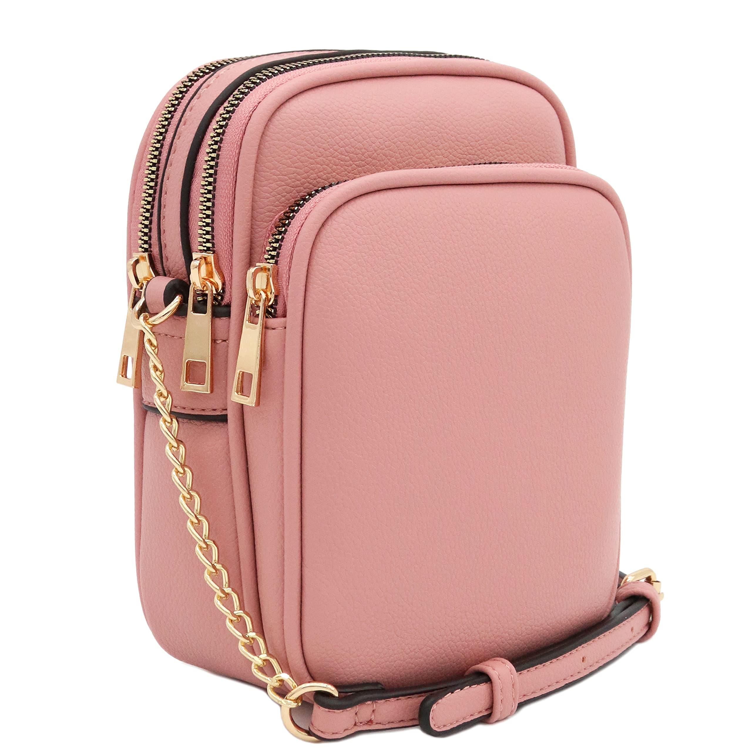 FashionPuzzle Multi Pocket PU Leather Casual Medium Crossbody Bag with Adjust...