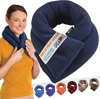 Sunny Bay Neck Heating Wrap, Wheat Filled Extra Long Midnight Blue