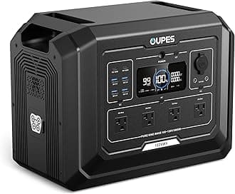 Mega 1 Portable Power Station 2000W (Surge 4500W), 1024Wh LiFePO4 Battery Solar Generator, Expandable to 5kWh, UPS, for Home Backup Power, Camping & Road Trips (Solar Panel Optional)