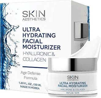 Hyaluronic Acid & Collagen Face Moisturizer - Anti-Aging, Ultra Hydrating, Fine Lines & Wrinkles Treatment - Dermatologist Tested Korean Skincare - Clean Beauty, Cruelty-Free - 1.69 oz