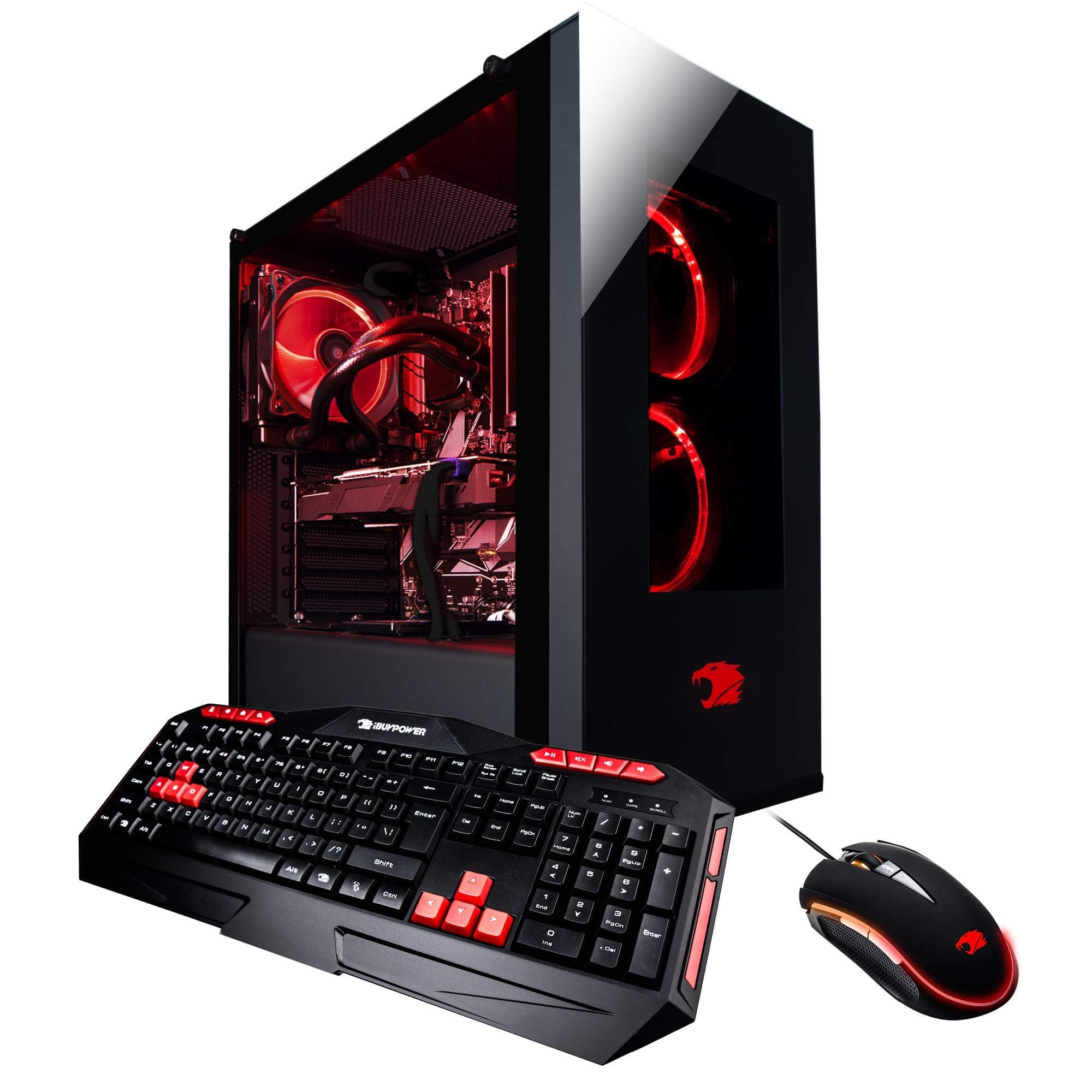 iBUYPOWER Gaming Computer Desktop PC AM003i Intel i7-7700K 4.2GHz, NVIDIA Geforce GTX 1080 8GB, 16GB DDR4 RAM, 2TB HDD, 240GB SSD, Liquid Cooled, WiFi, Win 10 Home, Black, VR Ready