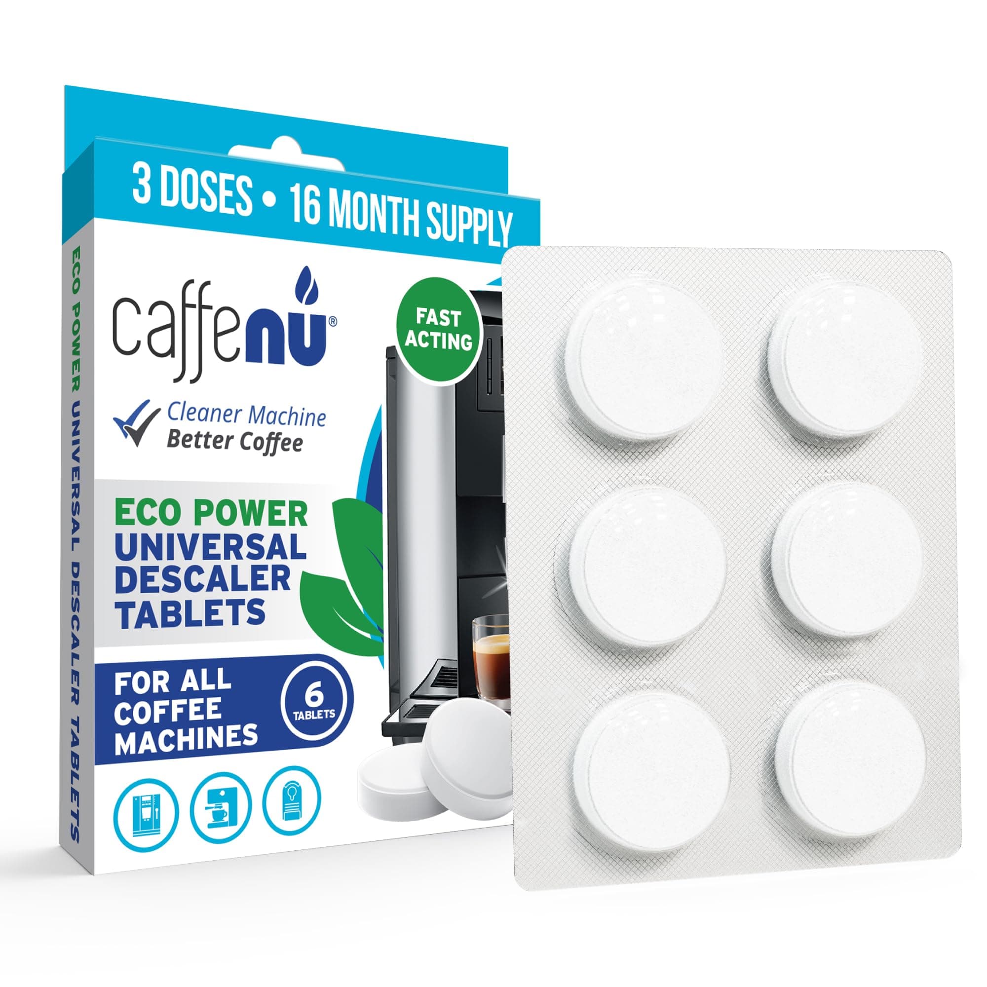 Descaling Tablets Pack of 6. Coffee Machine Descaler Tablets. Compatible with Jura, Mellita, Siemens, Phillips and Saeco. Remove Limescale & Build-up. Complete the Barista Kit