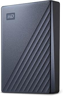 Western Digital WD 2TB My Passport Ultra Portable Hard Disk Metal Drive, USB-C & USB 3.1 with Automatic Backup,Password Protection, Compatible with Windows&Mac, External HDD-Blue