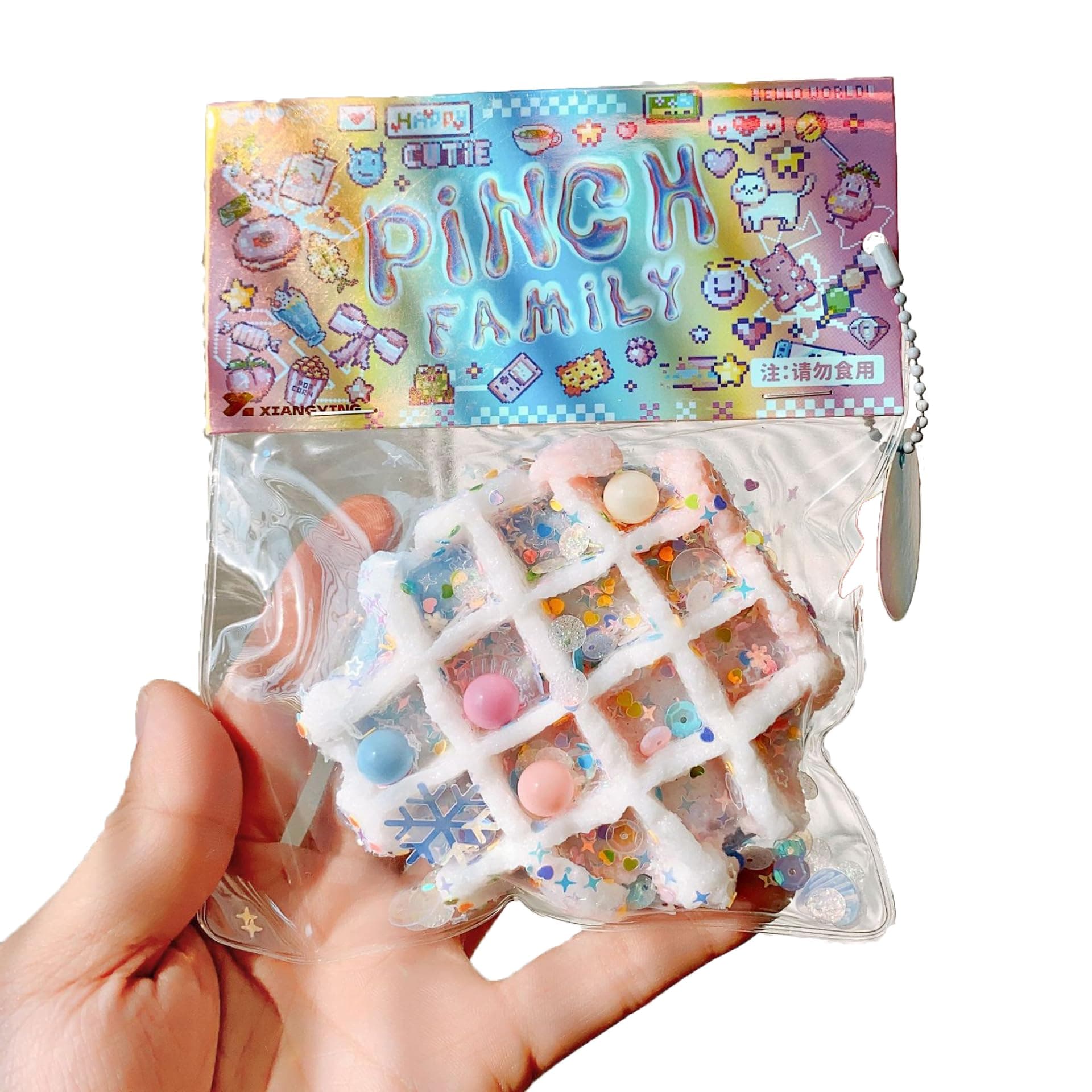 1 Pcs Taba Squishy Kawaii Squishy Fidget Toy Kit, Cute Squishy's Sensory Toys, Pinch Family Squishy Toys, Stress Relief for Party Favors, Mochi Squishy Kit for Adults (Blue)