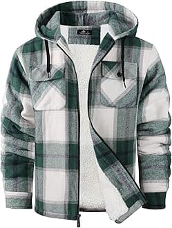 SCODI Hoodies for Men Heavyweight Fleece Sweatshirt - Full Zip Up Thick Sherpa Lined