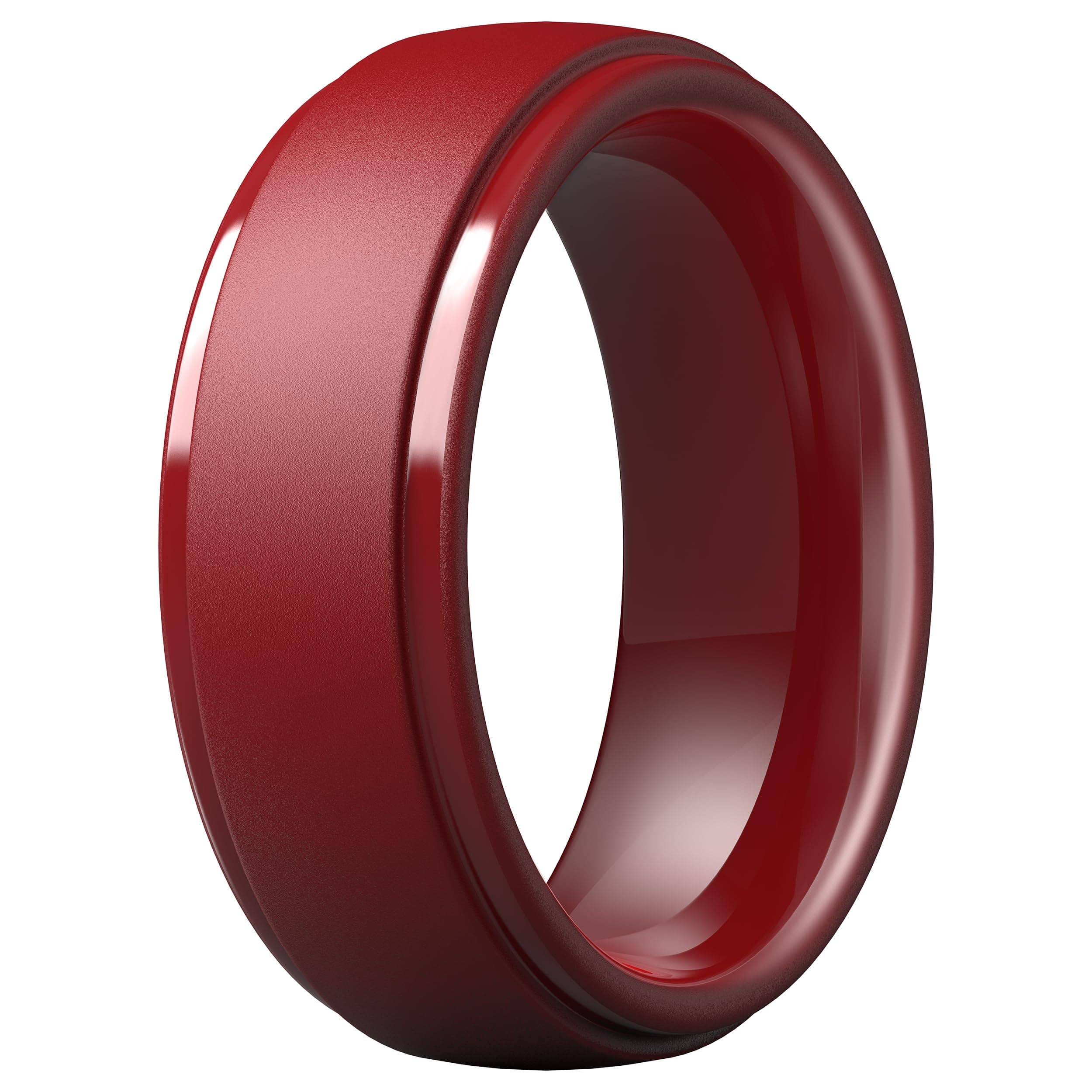 ThunderFit Silicone Rings for Men Step Edge Rubber Wedding Band 10mm Wide 2.5mm Thickness