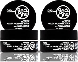 RedOne Hair Styling Wax Black 2x 150 ml | Gel Wax | Lime Scent | Extra Hold | Men & Women Hair Wax | Long Lasting | Shiny Look | Maximum Control