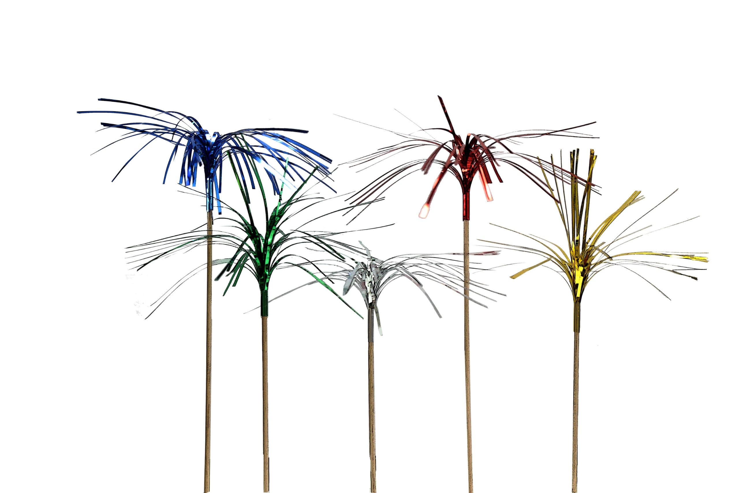 IMS Party 301333 Cocktail Sticks in Palm Tree Design 220 mm Pack of 100 in Assorted Colours