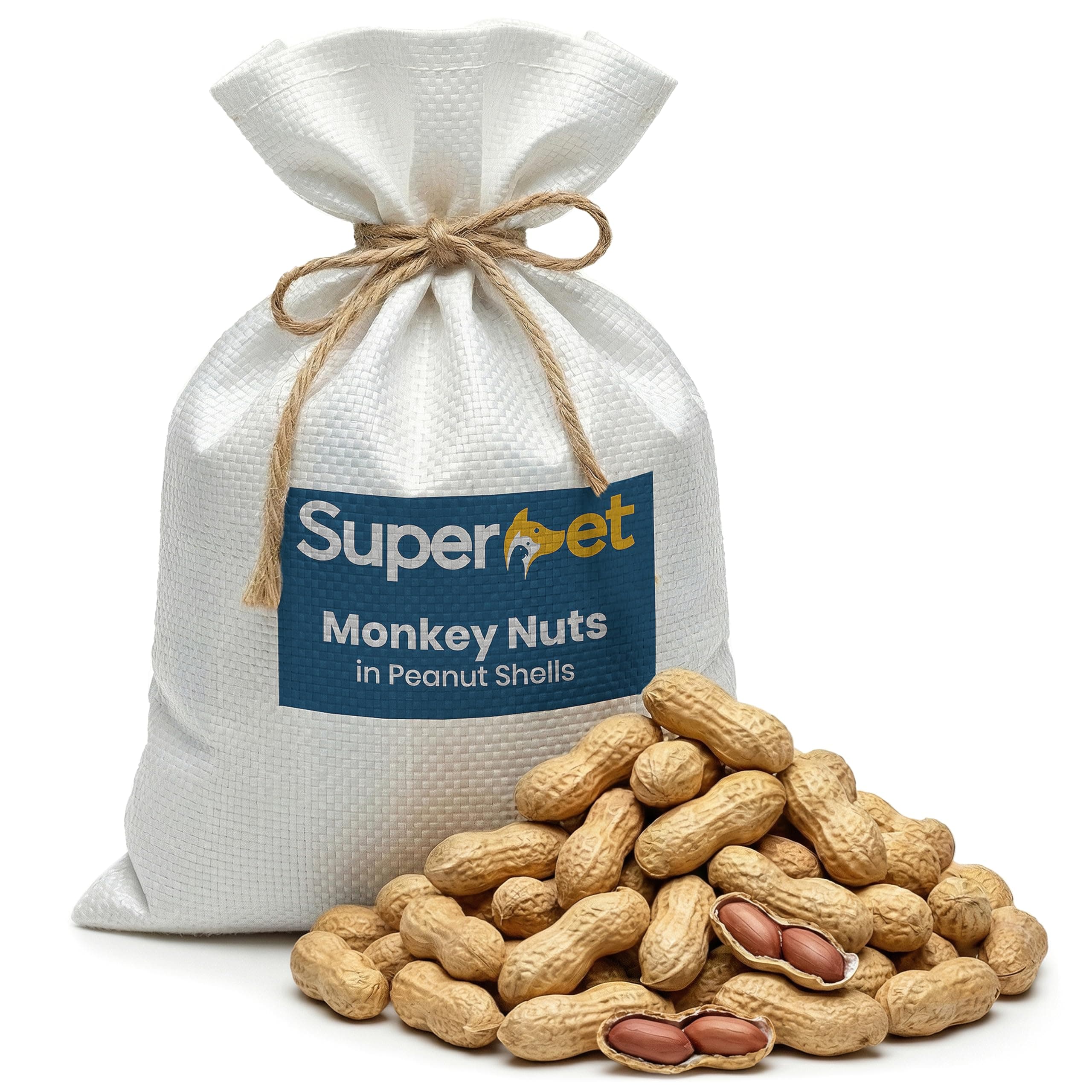 Superpet Monkey Nuts, Peanuts for Wild Birds, Squirrel Food, Natural Bird Peanuts in Shells for Crows, Jays, Magpies & Garden Wildlife, High-Energy Foraging Alternative to Bird Seed, 2kg