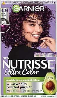 Garnier Nutrisse Ultra Color, Permanent Hair Dye, Intense Colour, For All Hair Types, 4.26 Ultra Violet, 1 Count (Pack of 1)
