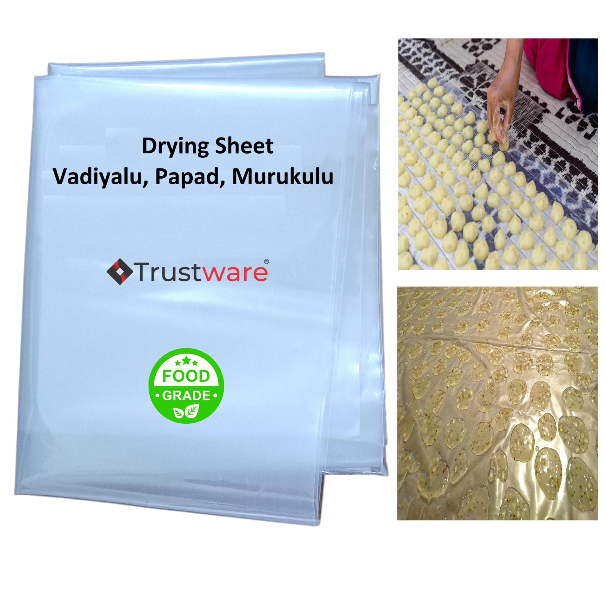 Polythene Sheet/Cover for Drying Heat Resistant, Washable, Reusable] Size: (2 X 1.5 Meters) Quantity :(1) (500 GSM) White,Polyethylene